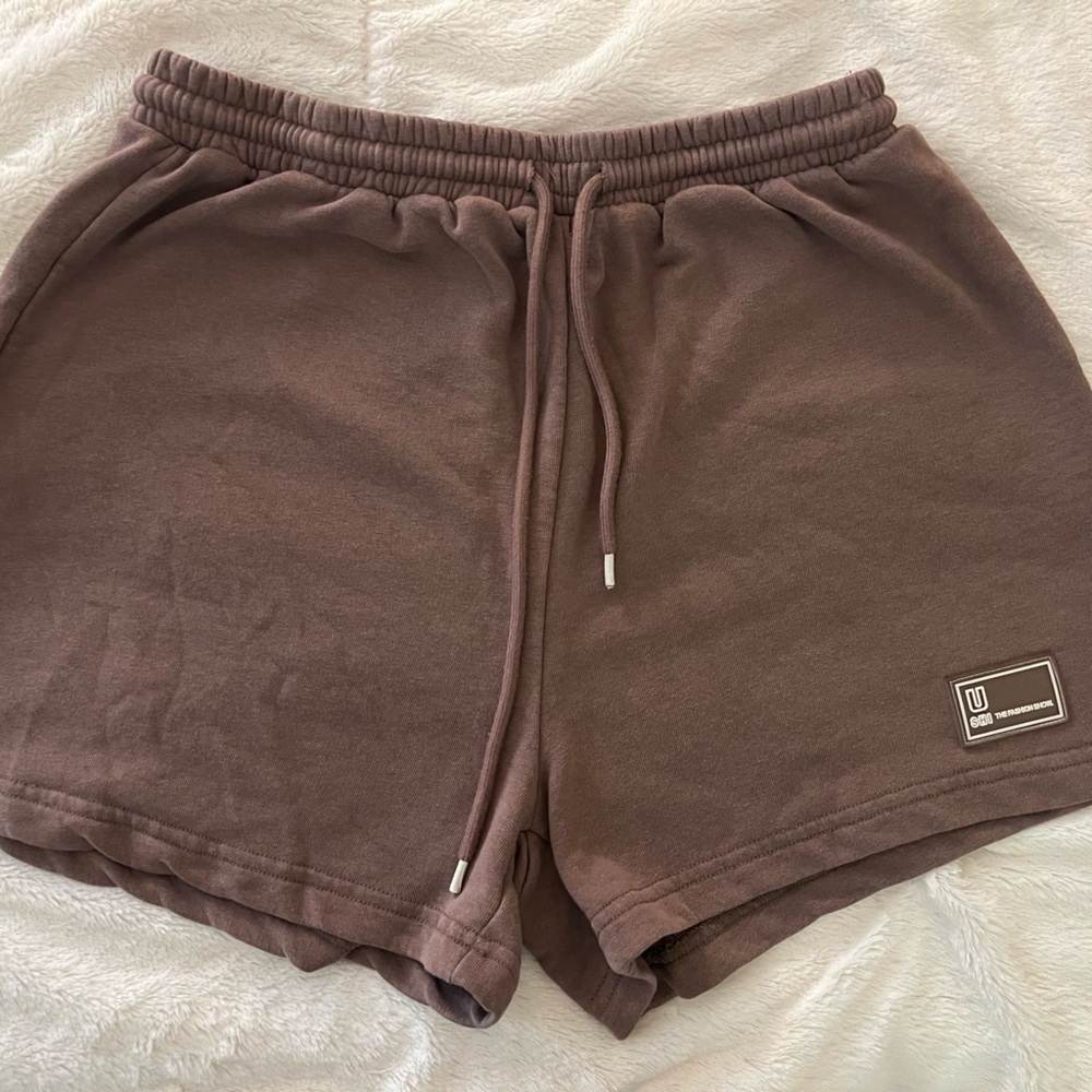 SHEIN Brown Drawstring Lounge Shorts